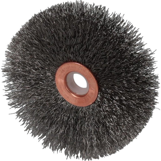 Weiler 16943 Wheel Brush 3" Wheel Dia, 5/8" Face Width, 0.0080" Wire Dia, Crimped