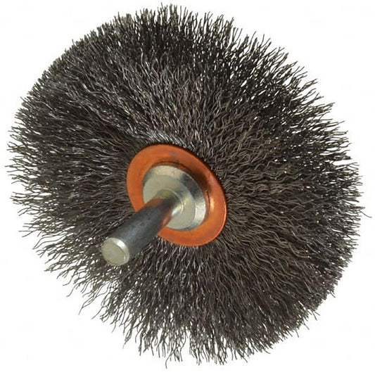 Weiler 98542 Wheel Brush 3" Wheel Dia, 1/2" Face Width, 0.0080" Wire Dia, Crimped