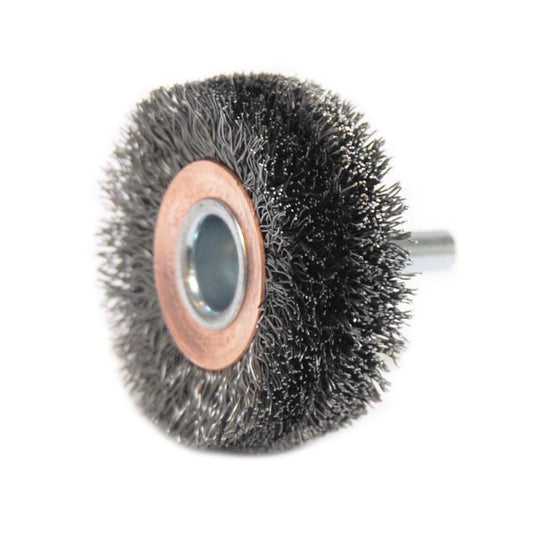 Weiler 17619 Wheel Brush 2" Wheel Dia, 3/4" Face Width, 0.0118" Wire Dia, Crimped