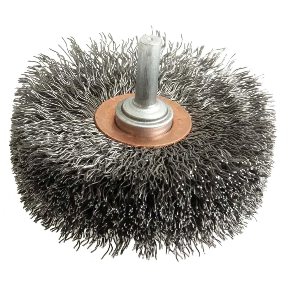 Weiler 17623 Wheel Brush 3" Wheel Dia, 1" Face Width, 0.0140" Wire Dia, Crimped