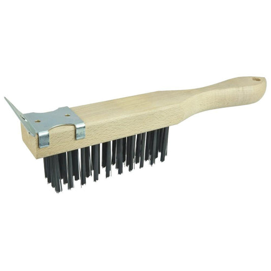 Weiler 25211 Scratch Brush 4 Row, 11 Column, Steel
