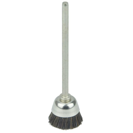 Weiler 26091 Cup Brush 1/2" Dia, 0.003" Wire Dia, Hair, Straight