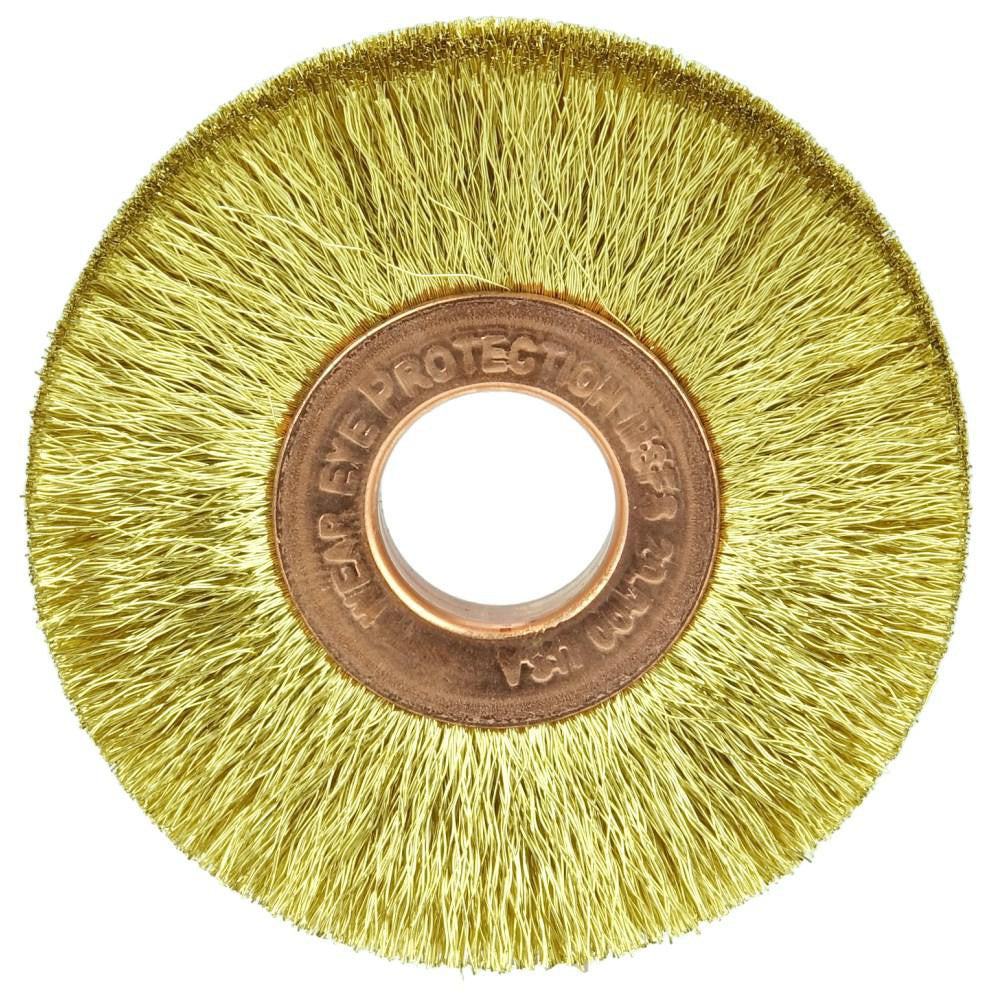 Weiler 29059 Wheel Brush 2" Wheel Dia, 3/8" Face Width, 0.0050" Wire Dia, Crimped