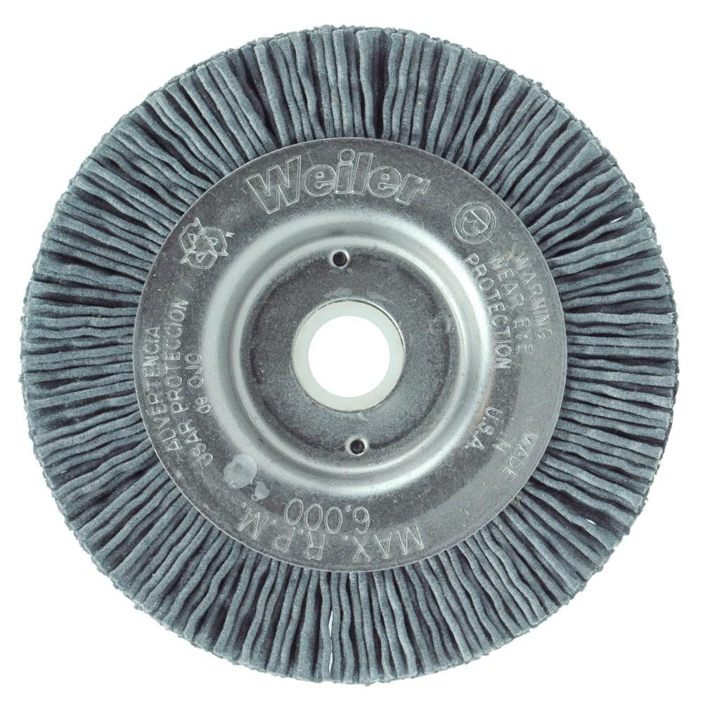 Weiler 31094 Wheel Brush 3" Wheel Dia, 3/8" Face Width, 0.0400" Wire Dia, Crimped