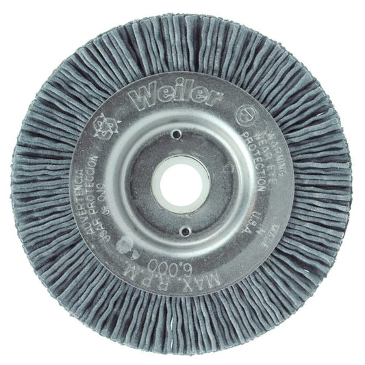 Weiler 31094 Wheel Brush 3" Wheel Dia, 3/8" Face Width, 0.0400" Wire Dia, Crimped