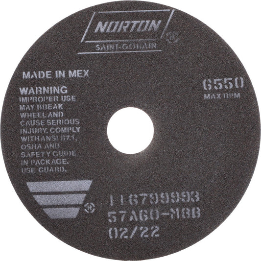 Norton 66252922681 Cut-Off Wheel 7" Dia, 1/16" Thick, 1-1/4" Hole, Aluminum Oxide