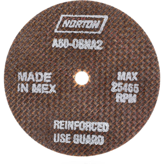 Norton 66243528471 Cutoff Wheel 3" Dia, 0.06" Thick, 1/4" Hole, Aluminum Oxide