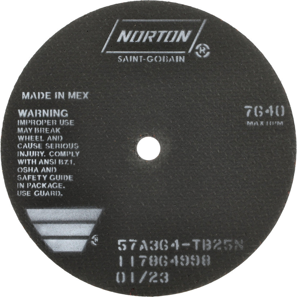 Norton 66253022712 Cut-Off Wheel 8" Dia, 1/8" Thick, 5/8" Hole, Aluminum Oxide