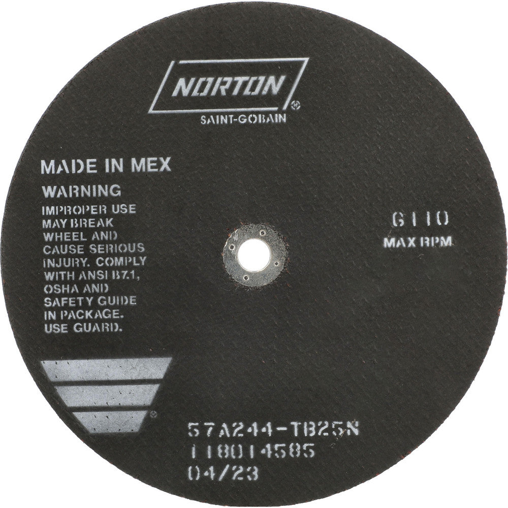 Norton 66253122826 Cut-Off Wheel 10" Dia, 1/8" Thick, 5/8" Hole, Aluminum Oxide