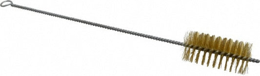 Schaefer Brush 14618 3" Long x 1-1/2" Diam Brass Long Handle Wire Tube Brush