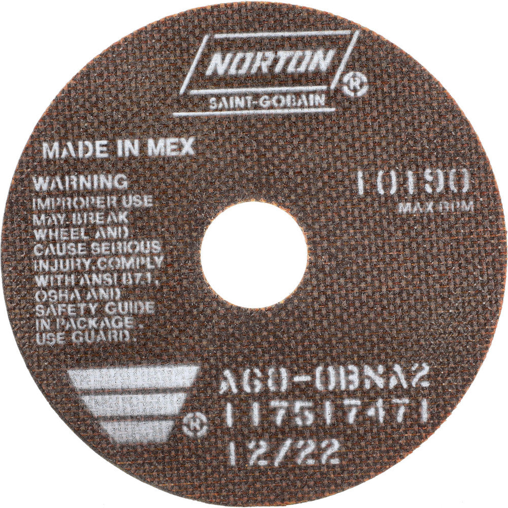 Norton 66252835165 Cutoff Wheel 6" Dia, 0.06" Thick, 1-1/4" Hole, Aluminum Oxide