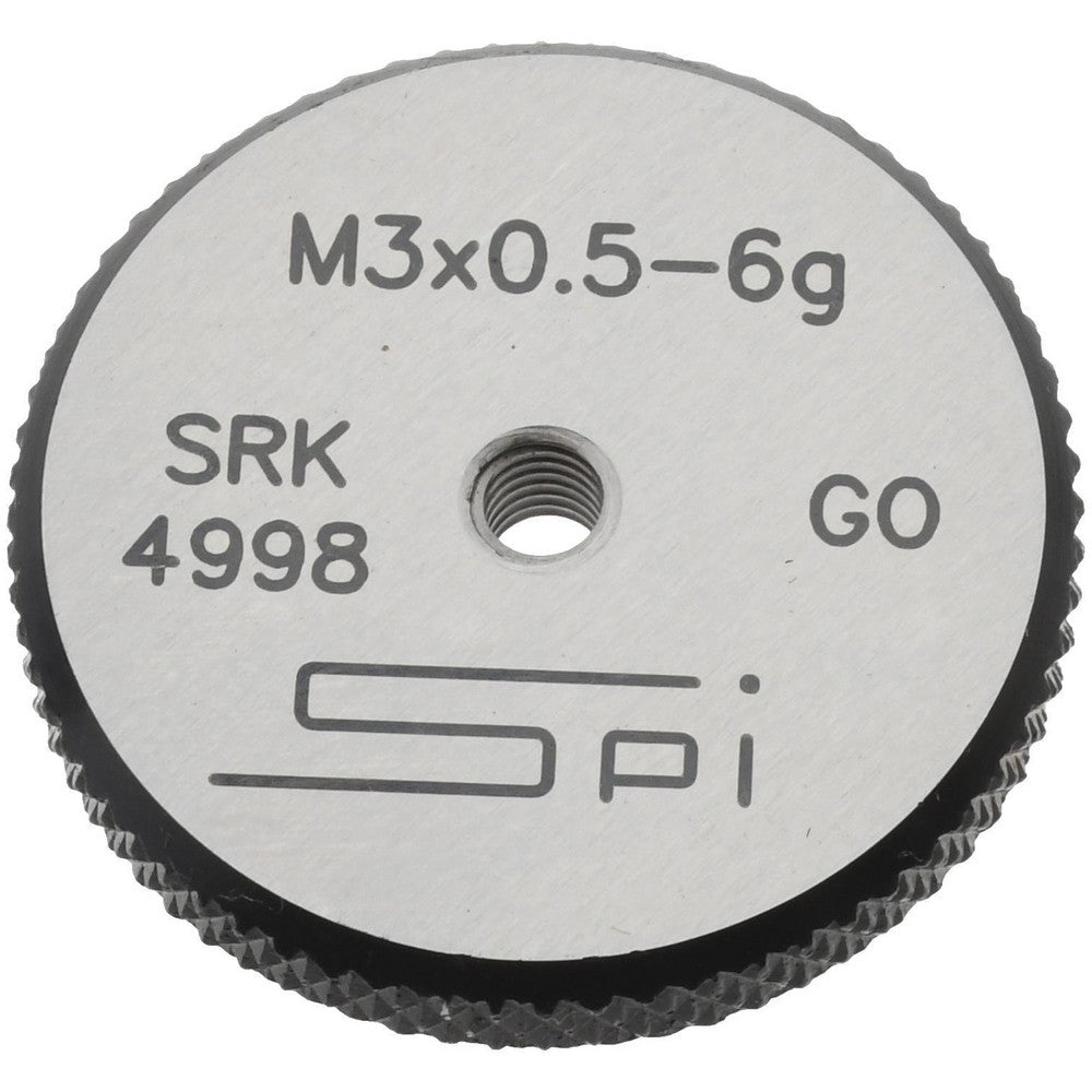 SPI 34-465-5 Threaded Ring Gage M3 x 0.50 Thread, Metric, Class 6G, Go