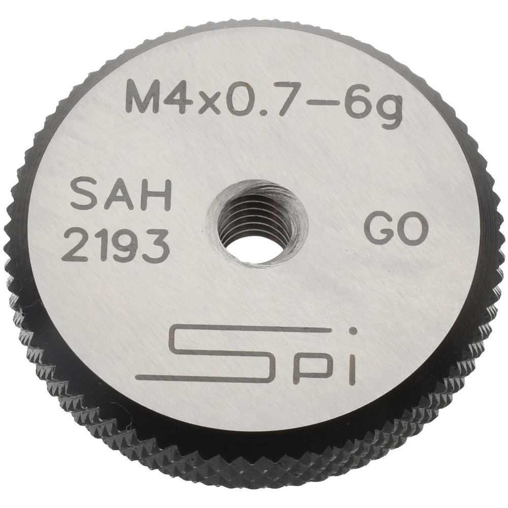 SPI 34-469-7 Threaded Ring Gage M4 x 0.70 Thread, Metric, Class 6G, Go