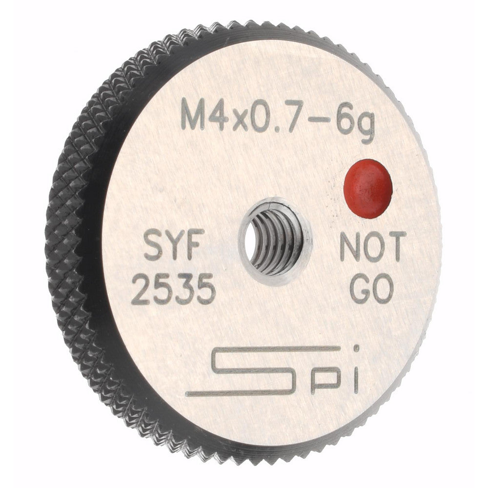 SPI 34-470-5 Threaded Ring Gage M4 x 0.70 Thread, Metric, Class 6G, No Go
