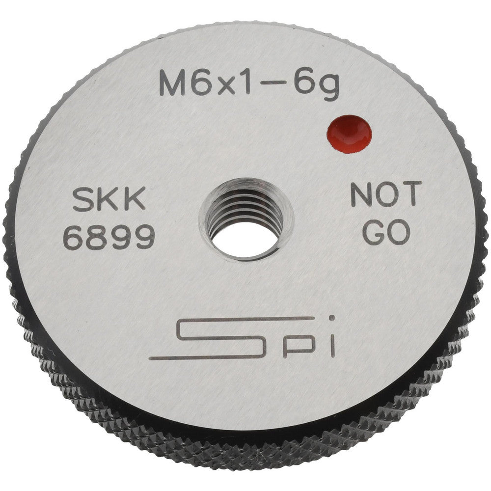 SPI 34-476-2 Threaded Ring Gage M6 x 1.00 Thread, Metric, Class 6G, No Go