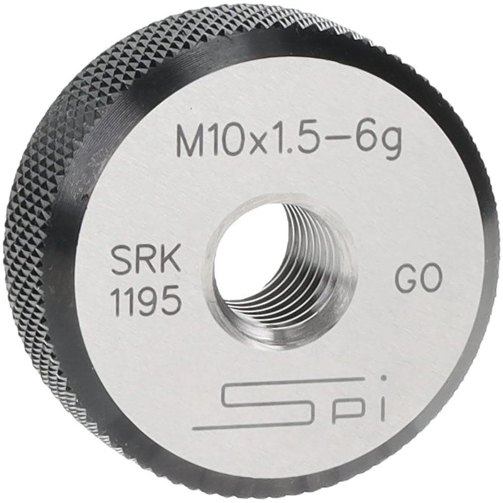 SPI 34-485-3 Threaded Ring Gage M10 x 1.50 Thread, Metric, Class 6G, Go