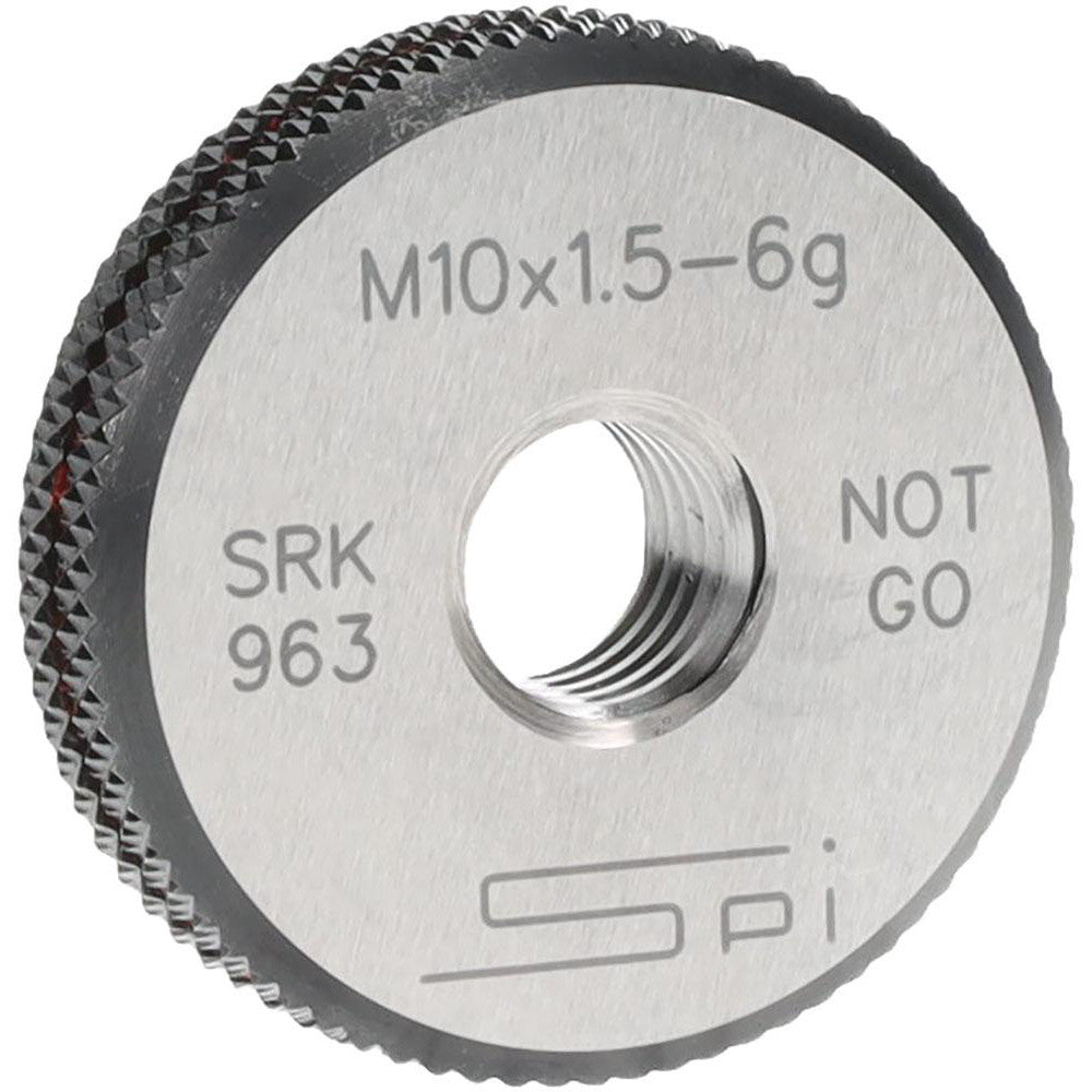 SPI 34-486-1 Threaded Ring Gage M10 x 1.50 Thread, Metric, Class 6G, No Go