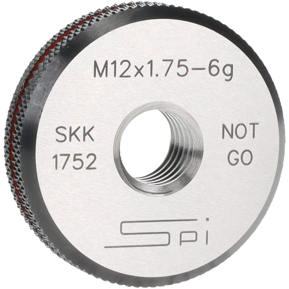 SPI 34-490-3 Threaded Ring Gage M12 x 1.75 Thread, Metric, Class 6G, No Go