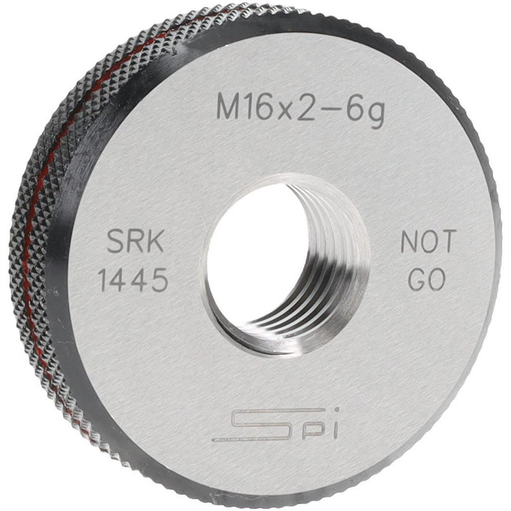 SPI 34-498-6 Threaded Ring Gage M16 x 2.00 Thread, Metric, Class 6G, No Go