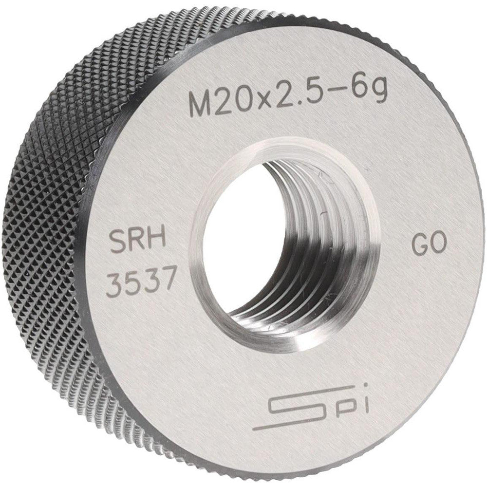 SPI 34-505-8 Threaded Ring Gage M20 x 2.50 Thread, Metric, Class 6G, Go