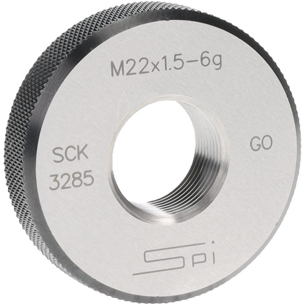 SPI 34-507-4 Threaded Ring Gage M22 x 1.50 Thread, Metric, Class 6G, Go