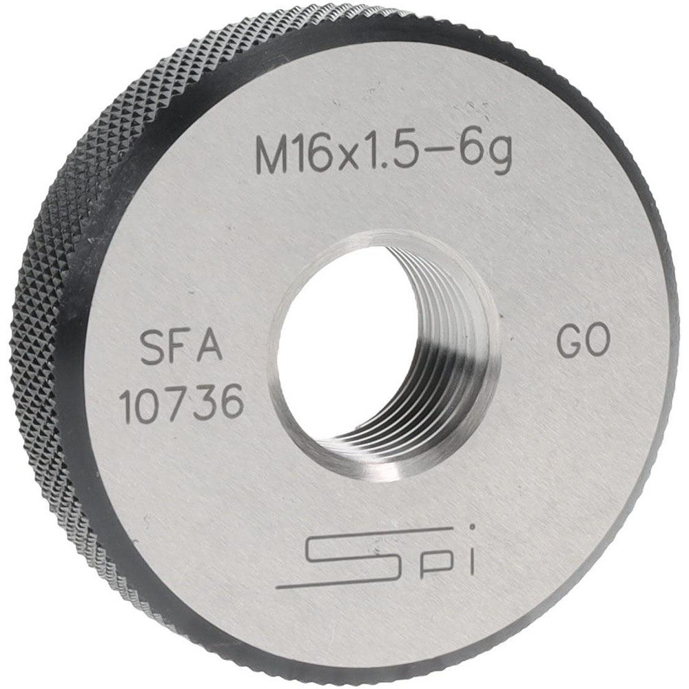 SPI 34-495-2 Threaded Ring Gage M16 x 1.50 Thread, Metric, Class 6G, Go