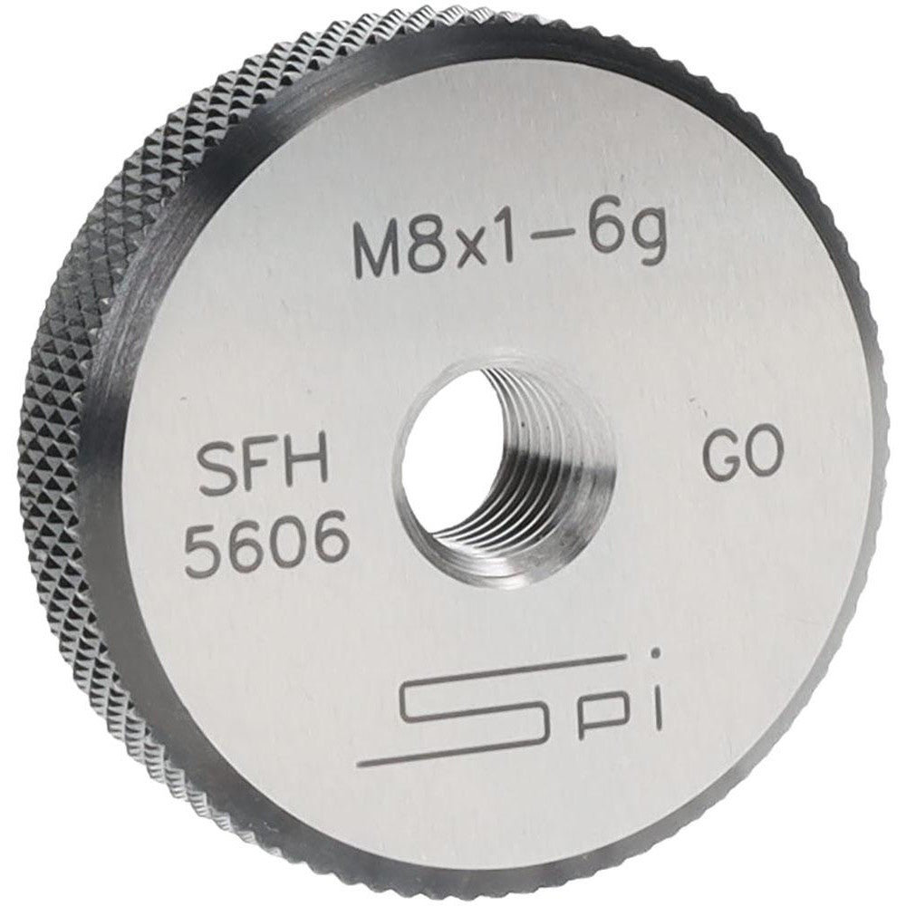SPI 34-479-6 Threaded Ring Gage M8 x 1.00 Thread, Metric, Class 6G, Go