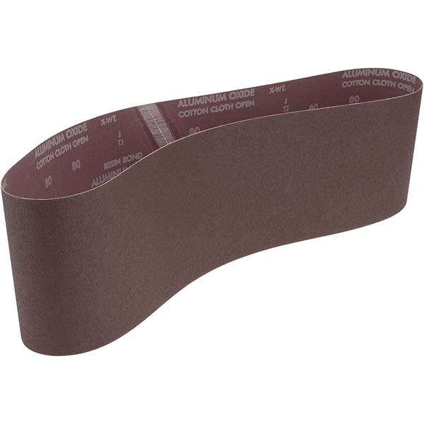 Norton 78072723690 Abrasive Belt 6" Wide, 48" Long, 80 Grit, Aluminum Oxide
