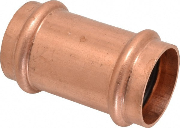 NIBCO 9002000PC Wrot Copper Pipe Coupling 1-1/2" Fitting, P x P, Press Fitting, Lead Free