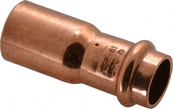 NIBCO 9008105PC Wrot Copper Pipe Fitting Reducer 3/4" x 1/2" Fitting, FTG x P, Press Fitting
