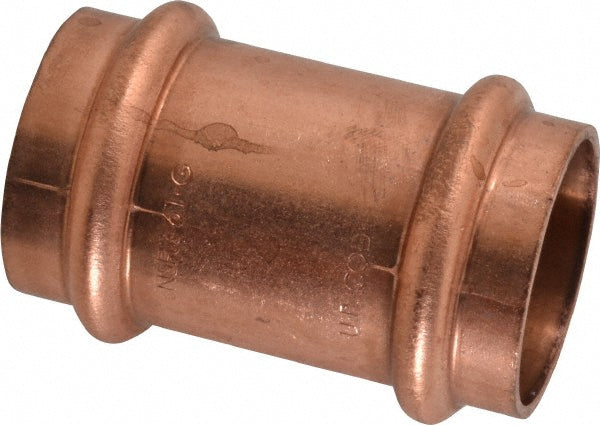 NIBCO 9020500PC Wrot Copper Pipe Coupling 1" Fitting, P x P, Press Fitting, Lead Free