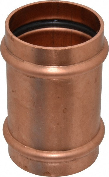 NIBCO 9020650PC Wrot Copper Pipe Coupling 2" Fitting, P x P, Press Fitting, Lead Free