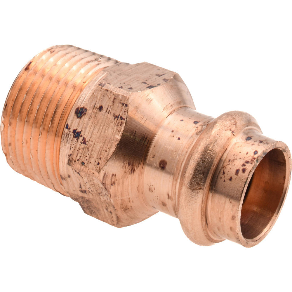 NIBCO 9030750PC Wrot Copper Pipe Adapter 1/2" x 3/4" Fitting, P x M, Press Fitting, Lead Free