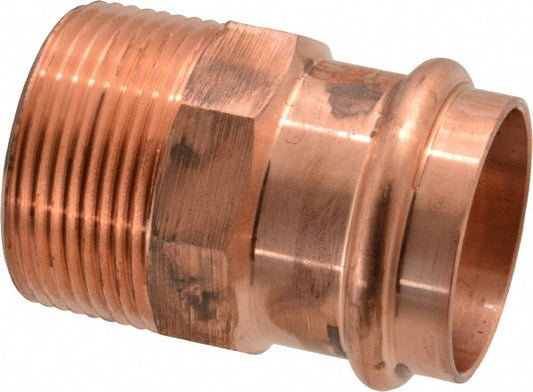 NIBCO 9031700PC Wrot Copper Pipe Adapter 1-1/4" Fitting, P x M, Press Fitting, Lead Free