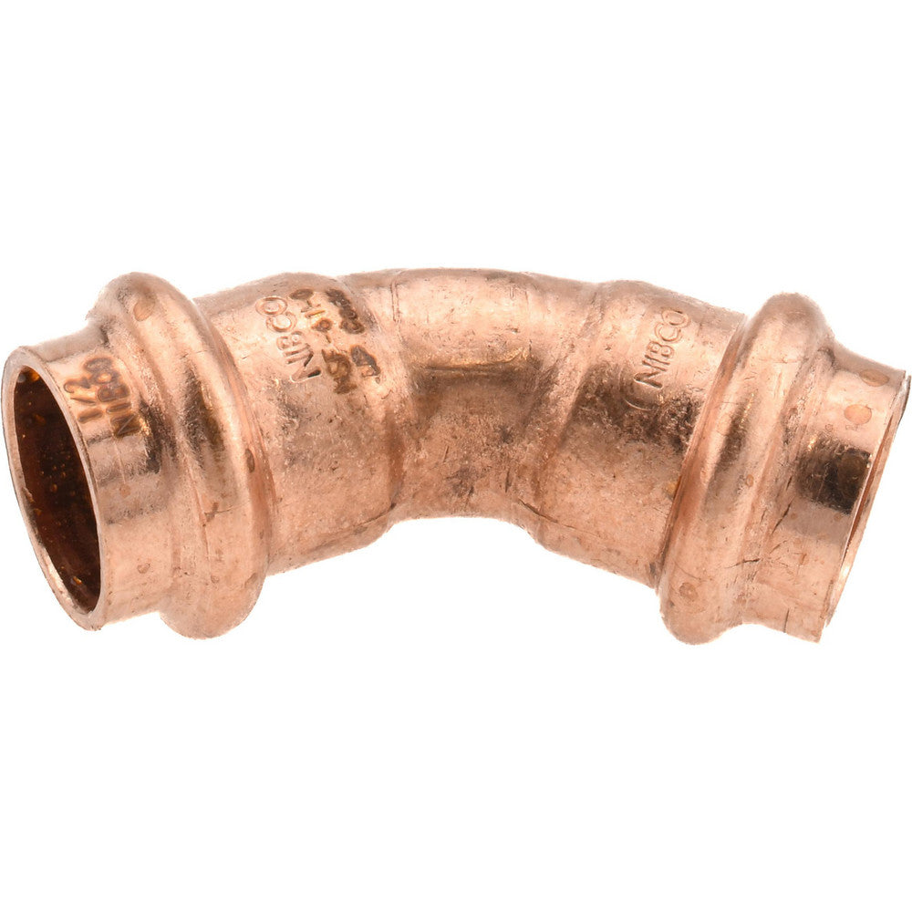 NIBCO 9042800PC Wrot Copper Pipe 45 &deg Elbow 1/2" Fitting, P x P, Press Fitting, Lead Free