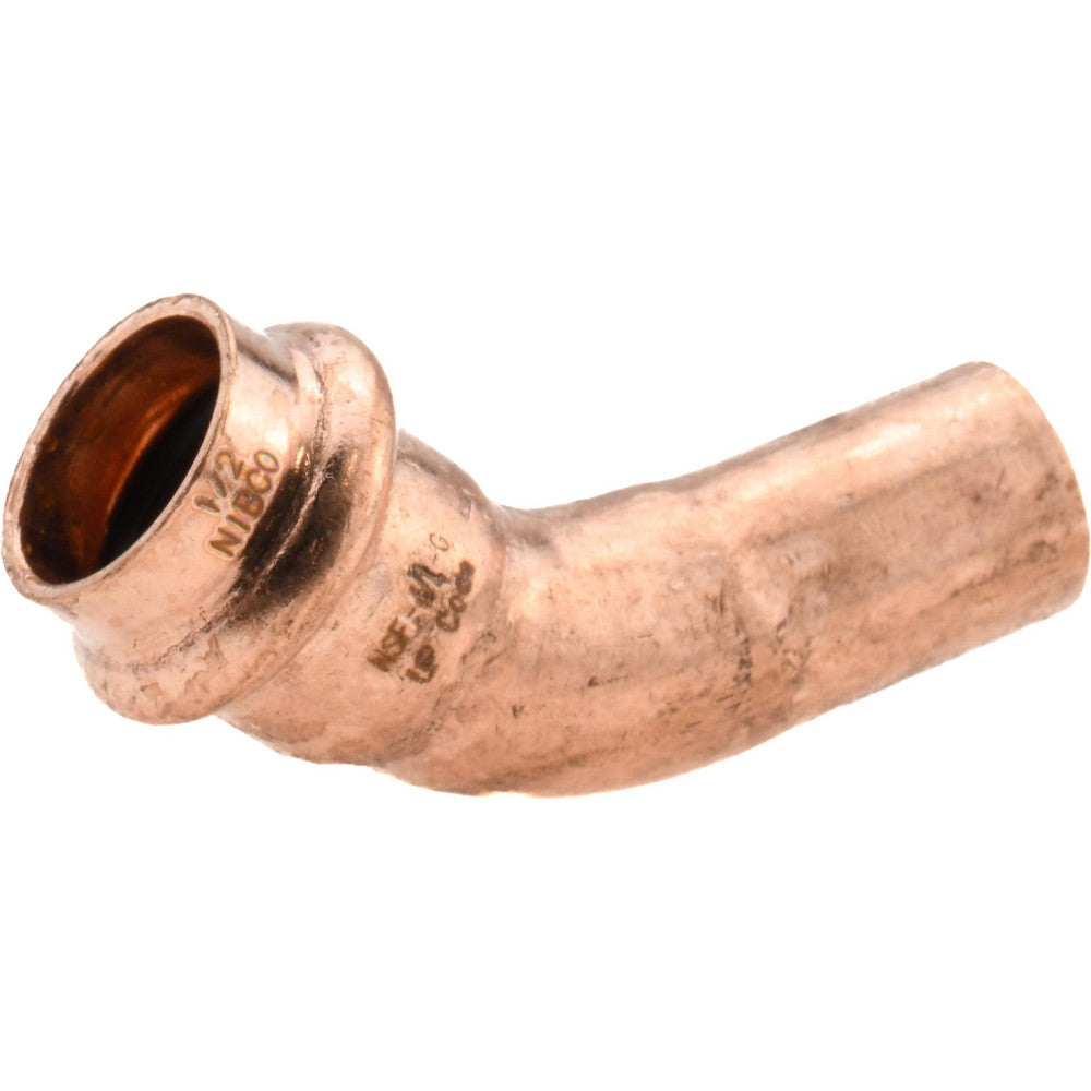 NIBCO 9046200PC Wrot Copper Pipe 45 &deg Elbow 1/2" Fitting, FTG x P, Press Fitting, Lead Free
