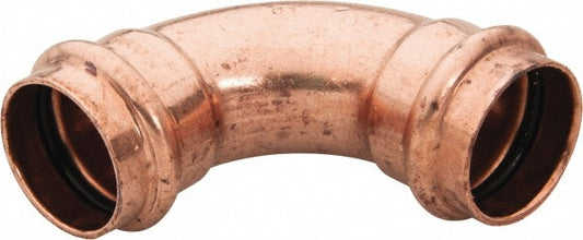 NIBCO 9055750PC Wrot Copper Pipe 90 &deg Elbow 1" Fitting, P x P, Press Fitting, Lead Free