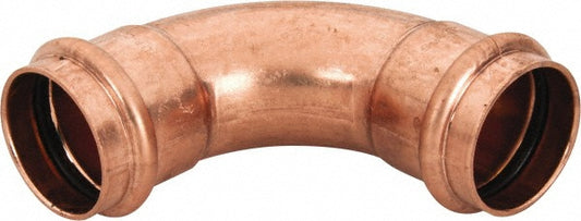 NIBCO 9056150PC Wrot Copper Pipe 90 &deg Elbow 1-1/2" Fitting, P x P, Press Fitting, Lead Free