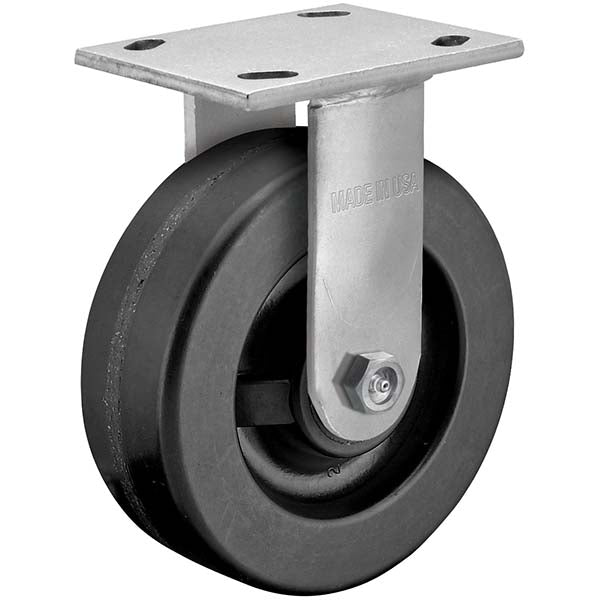 Albion 16TM05201R Rigid Top Plate Caster Phenolic, 5" Wheel Dia, 2" Wheel Width, 900 lb Capacity, 6-1/2" OAH