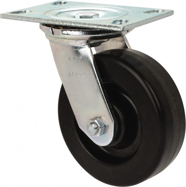 Albion 62TM06201S Swivel Top Plate Caster Phenolic, 6" Wheel Dia, 2" Wheel Width, 1,200 lb Capacity, 7-1/2" OAH