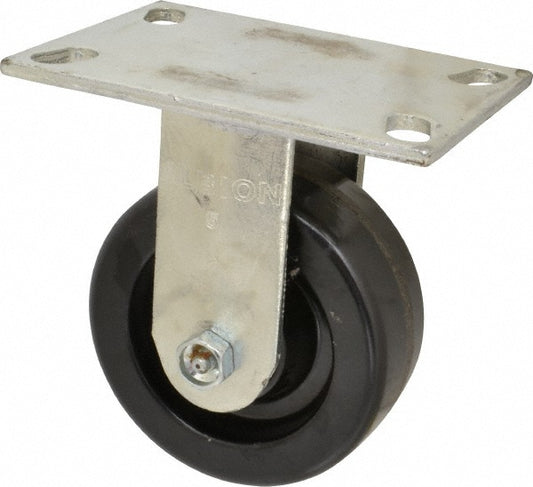 Albion 62TM05201R Rigid Top Plate Caster Phenolic, 5" Wheel Dia, 2" Wheel Width, 1,400 lb Capacity, 6-1/2" OAH