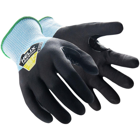 HexArmor 3023-L (9) Cut & Puncture Resistant Gloves Style Knit  Coating Material Nitrile  Coating Coverage Palm & Fingertips  Glove Type Cut, Puncture & Abrasion-Resistant  ANSI/ISEA Cut Resistance Level A5  Primary Material HPPE Blend