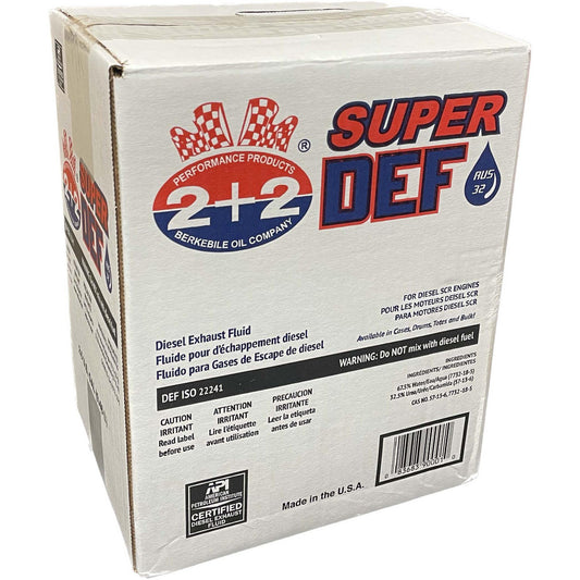 Berkebile BDEF25 Diesel Exhaust Fluid Container Size 2.5gal  Features Changes diesel exhaust emissions into nitrogen and water.  Container Type Jug  For Use With Diesel Engines  Standards AUS 32DIN 700702005ISO 22241-12005