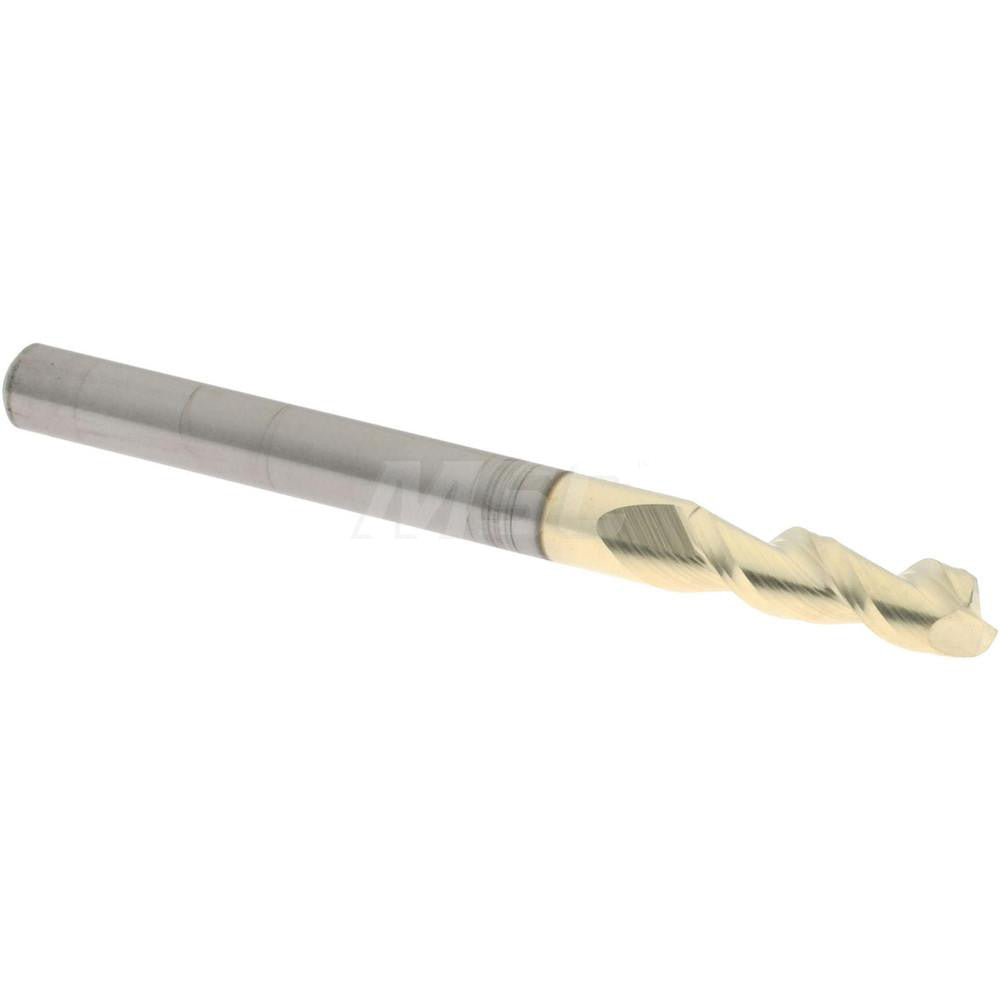 Accupro 312915 Corner Radius End Mill 1/8" Dia, 3/8" LOC, 45 deg Helix, Corner Radius End, Centercutting
