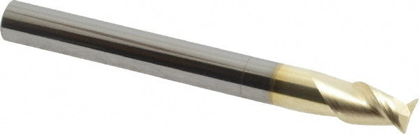 Accupro 313015 Corner Radius End Mill 1/4" Dia, 3/8" LOC, 45 deg Helix, Corner Radius End, Centercutting