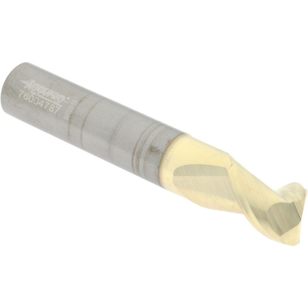 Accupro 313281 Corner Radius End Mill 1/2" Dia, 5/8" LOC, 45 deg Helix, Corner Radius End, Centercutting