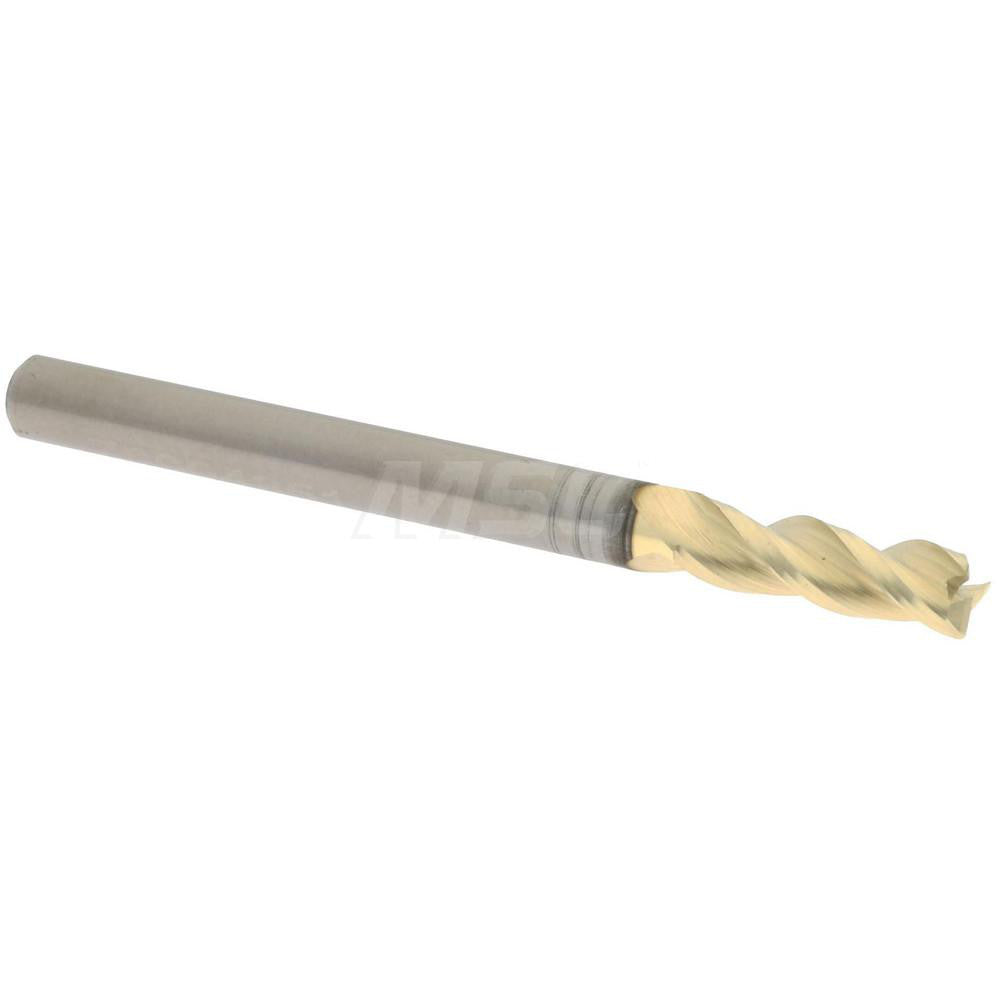 Accupro 314453 Corner Radius End Mill 1/8" Dia, 3/8" LOC, 37 deg Helix, Corner Radius End, Centercutting