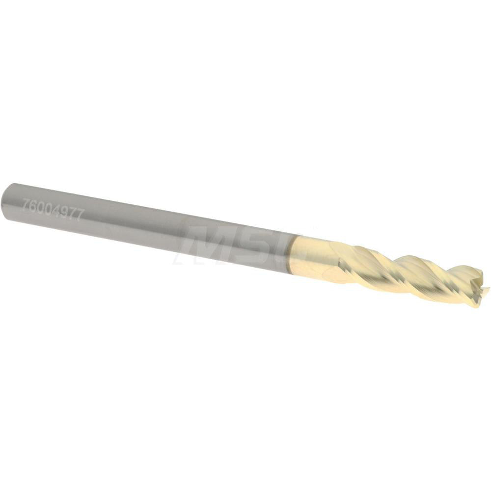 Accupro 314523 Corner Radius End Mill 3/16" Dia, 5/8" LOC, 0.0200" Radius, 3 Flute, Solid Carbide
