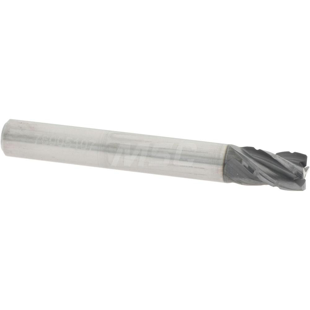 Accupro 95168428 Roughing End Mill 1/4" Dia, 4 Flute, Single End, Solid Carbide, Chipbreaker