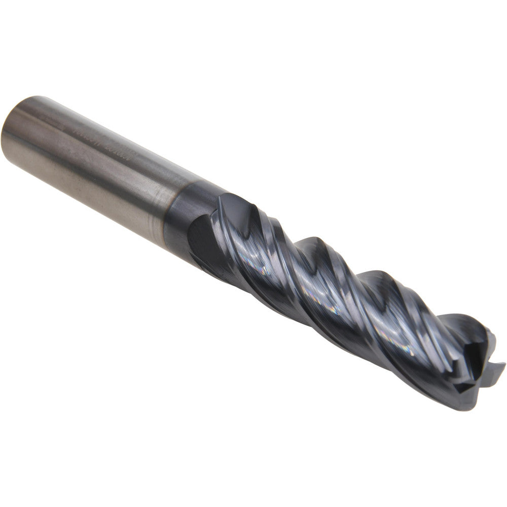 Accupro 95168419 Corner Radius End Mill 1/2" Dia, 2" LOC, 0.0900" Radius, 4 Flute, Solid Carbide